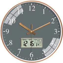 Star work Grey Printed Contemporary Analogue Wall Clock-image-52
