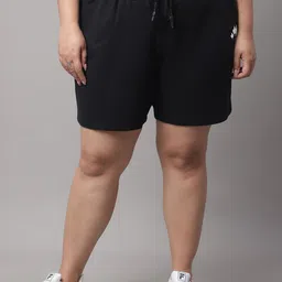 Rute Plus Size Women Mid-Rise Cotton Regular Shorts-61