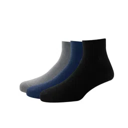 Louis Philippe Men Pack of 3 Grey Ankle Length Socks-45