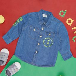 Pantaloons Baby Infants Boys Typography Printed Cotton Casual Shirt-picture-10