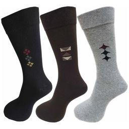 RC. ROYAL CLASS Men Pack Of 3 Calf-Length Patterned Cotton Socks-29