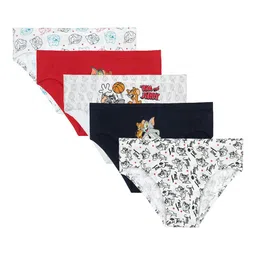 Bodycare Kids Boys Pack Of 5 Tom & Jerry Cotton Mid-Rise Basic Briefs-image-92