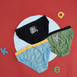 Pantaloons Junior Boys Pack of 3 Assorted Cotton Briefs-16