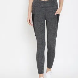 JUMP USA Women Grey Colourblocked Sports tights-picture-30