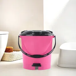 Kuber Industries Pink & Black Pedal Dustbin- 7 Ltrs-33