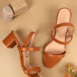 ICONICS Tan Block Platform Heels-image-14