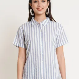 IX IMPRESSION Women Striped Shirt Style Top-picture-10