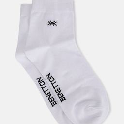United Colors of Benetton Kids Pack Of 2 Brand Logo Cotton Calf Length Socks-40