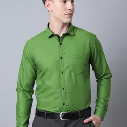 Majestic Man Men Green Slim Fit Formal Shirt-image-15