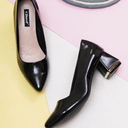 Sherrif Shoes Pointed Toe Block Pumps-11