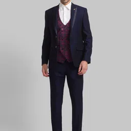 Raymond Men Single-Breasted Three-Piece Formal Suit-picture-9