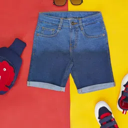 Pantaloons Junior Boys Mid Rise Cotton Denim Shorts-image-63