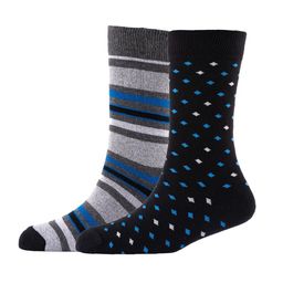 Cotstyle Men Pack Of 2 Patterned Cotton Calf-Length Socks-55