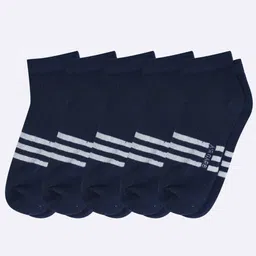 AIR GARB Unisex Pack Of 5 Striped Anti Bacterial Ankle-Length Socks-53