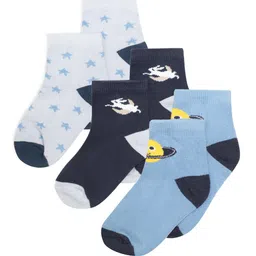 MiArcus Infants Kids Pack Of 3 Patterned Ankle Length  Socks-13