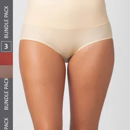 FashionRack Women Pack Of 3 Assorted Seamless Tummy Tucker Briefs-picture-30