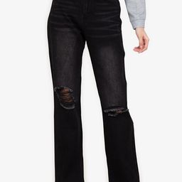 ZALORA BASICS Women Black Bootcut High-Rise Slash Knee Light Fade Jeans-image-9