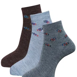Dollar Socks Men Pack Of 3 Woolen Ankle Length Socks-25