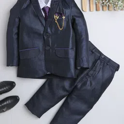 FOURFOLDS Boys Notched Lapel Single-Breasted 4-Piece Suits-picture-24