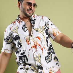 Instafab Plus Plus Size Floral Printed Casual Shirt-image-14