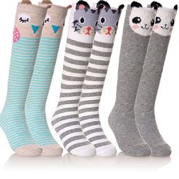 EL REGALO Kids Pack Of 3 Self-Design Knee-Length Socks-image-16