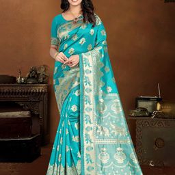 KALINI Ethnic Motifs Woven Design Zari Kanjeevaram Saree-picture-33