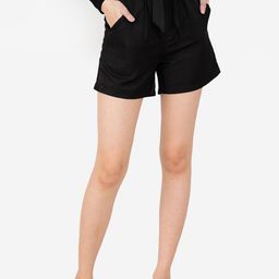 ZALORA BASICS Women Black High-Rise Denim Shorts-image-57