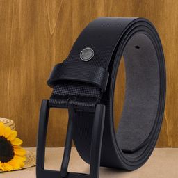 HENEDA Men Textured Leather Formal Belt-image-24
