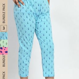 BAESD Girls Pack Of 3 Printed Pure Cotton Capris-picture-36