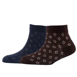 Cotstyle Men Pack Of 2 Patterned Cotton Ankle Length Socks-image-34