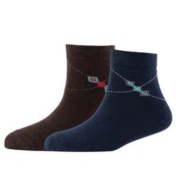 Cotstyle Men Pack Of 2 Patterned Cotton Ankle Length Socks-image-96