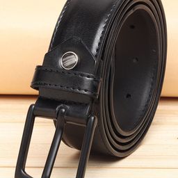 ZORO Men Black PU Belt-image-53