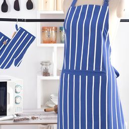 MASPAR Blue Striped Cotton Aprons-image-0