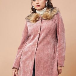 Gipsy Faux Fur Detailed Self Designed Parka Coat-image-54