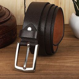 Roadster Brown Textured Leather Formal Belt-image-80