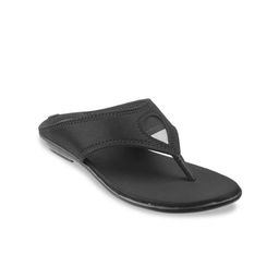 WALKWAY by Metro Women Black Solid Synthetic T-Strap Flats-76