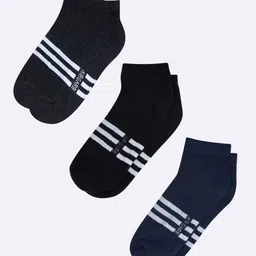 AIR GARB Pack Of 3 Striped Ankle-Length Socks-picture-19