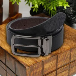 Kastner Men Textured Leather Reversible Formal Belt-image-70