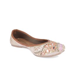 DESI COLOUR Women Round Toe Ethnic - Embellished Mojaris-35