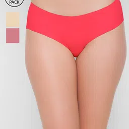 FashionRack Women Pack Of 3 Assorted Solid Hipster Briefs-picture-17