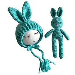 Babymoon Kids Self Design Woollen Beanie With Teddy-7