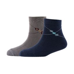 Cotstyle Men Pack Of 2 Patterned Cotton Ankle Length Socks-image-84