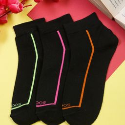 MUTAQINOTI Men Set Of 3 Assorted Ankle-Length Socks-0