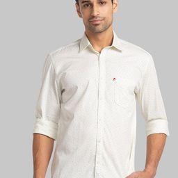 Parx Spread Collar Slim Fit Micro Ditsy Printed Casual Cotton Shirt-picture-26