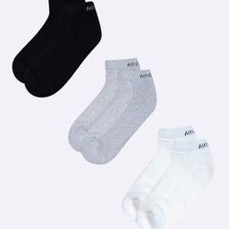 AIR GARB Pack Of 3 Pure Cotton Breathable Low Ankle-Length Socks-image-90