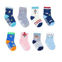 NEOBABY Kids Pack Of 8 Ankle-Length Cotton Socks-14