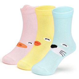 Supersox Kids Pack of 3 Pink & Yellow Patterned Ankle-Length Socks-13