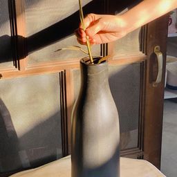 Folkstorys Black Bamboo Pottery Vase-image-52