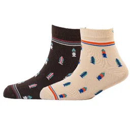 Cotstyle Men Pack Of 2 Patterned Cotton Ankle Length Socks-image-36