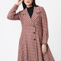 Owncraft Checked Wool Single-Breasted Knee Length Overcoat-11